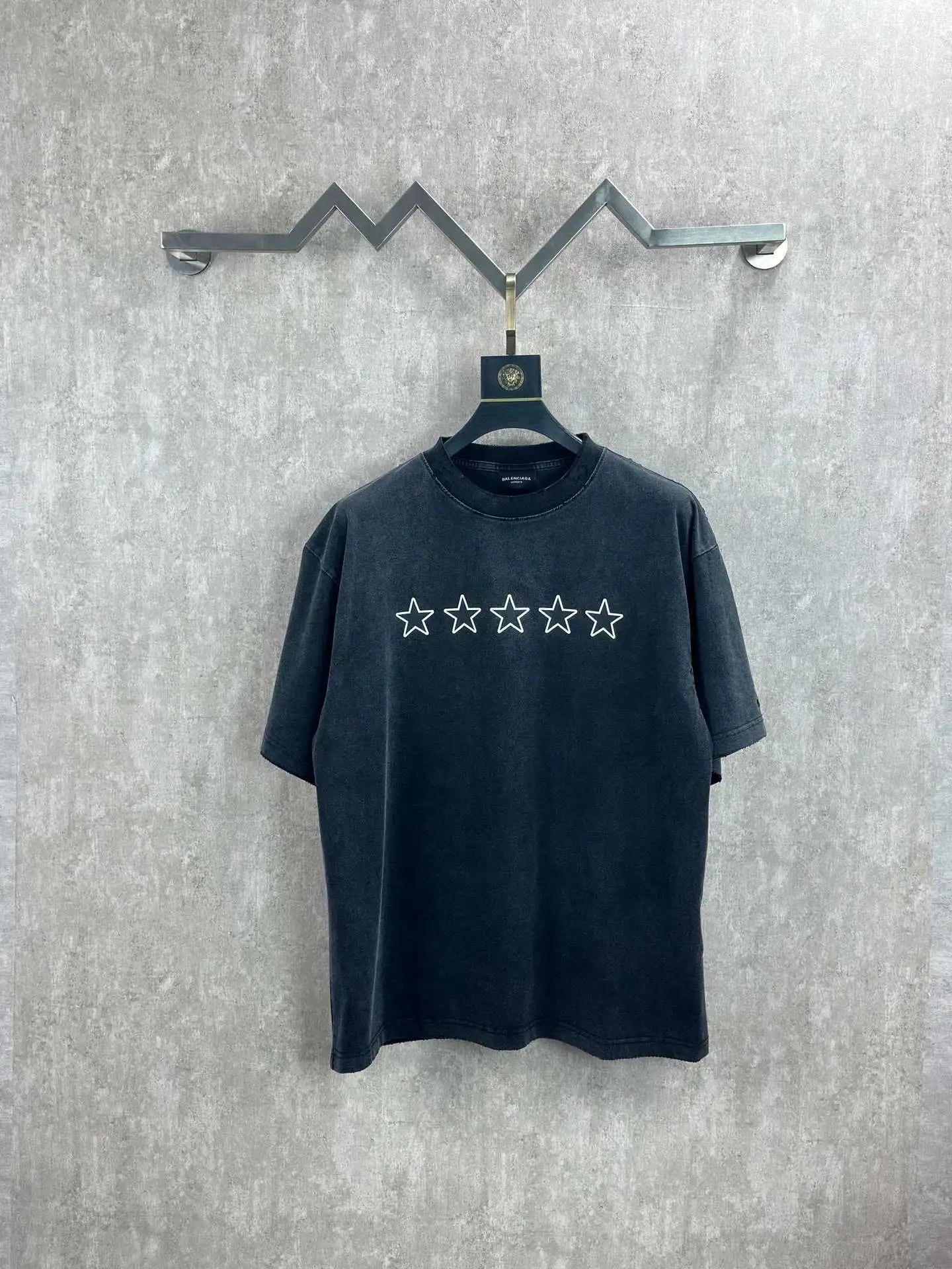 Balenciaga Collegiate Arch Logo 01 Black T-Shirt - 8