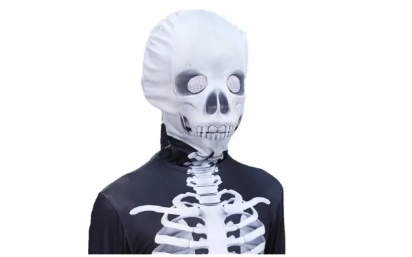 Design Skeleton Hooded Jumpsuit Black Costume Clothing - 8