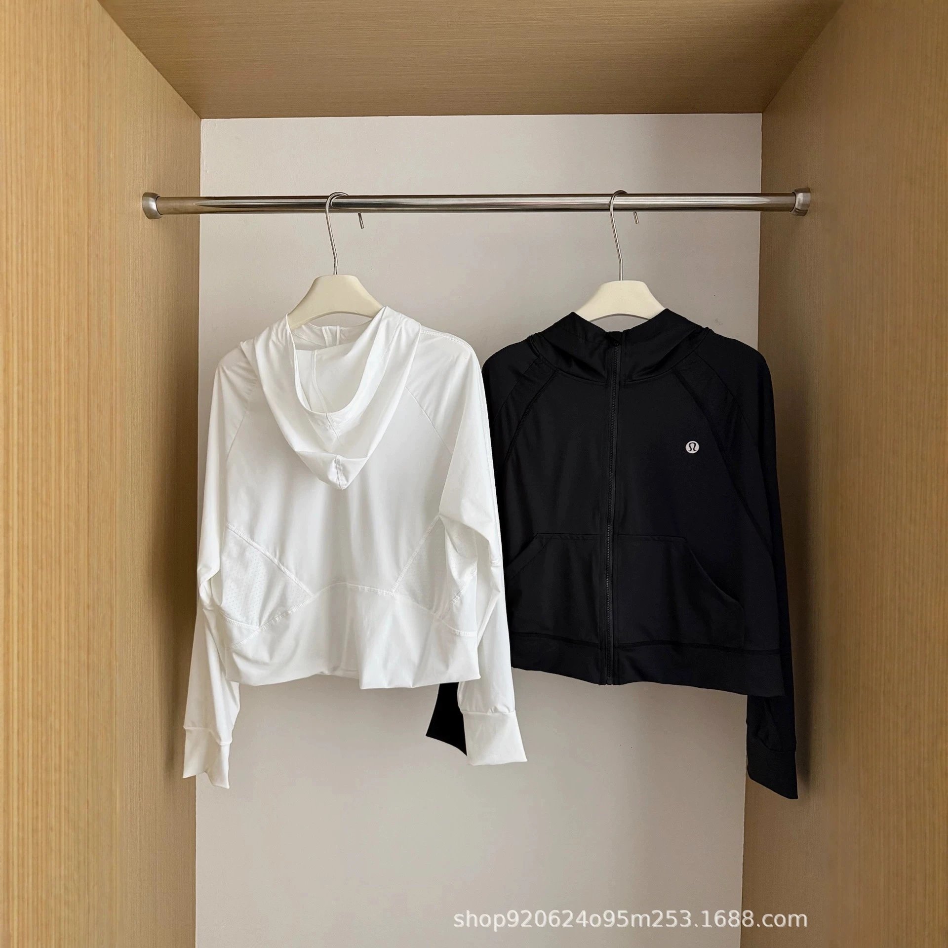 Lululemon Define Hooded White Black Sporty Jacket