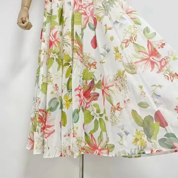 Chloé Floral Print Silk Chiffon Maxi Dress - 10