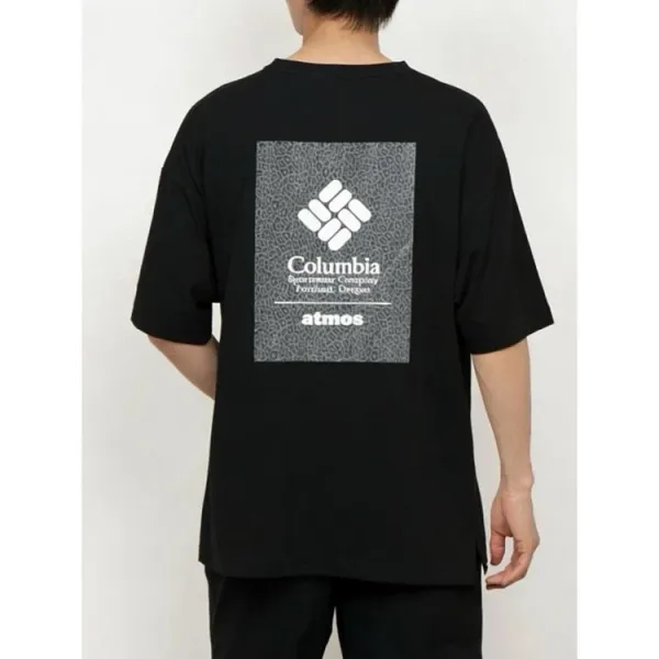 Design Columbia x atmos Collaboration Logo Back Print T-Shirt Gray T-Shirts - 10