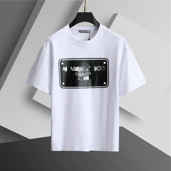 Dolce & Gabbana License Plate Logo White T-Shirt - 1