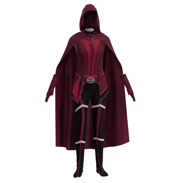 Design Scarlet Cloak Costume Burgundy Outerwear - 7