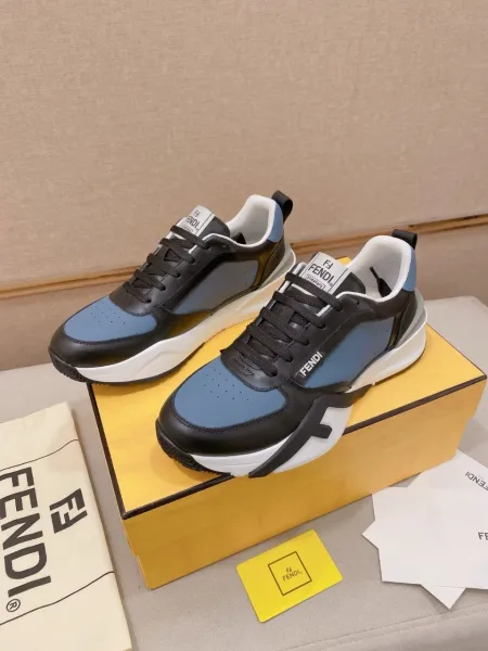 Fendi F-Logo Chunky Sneakers Brown Beige White - 5