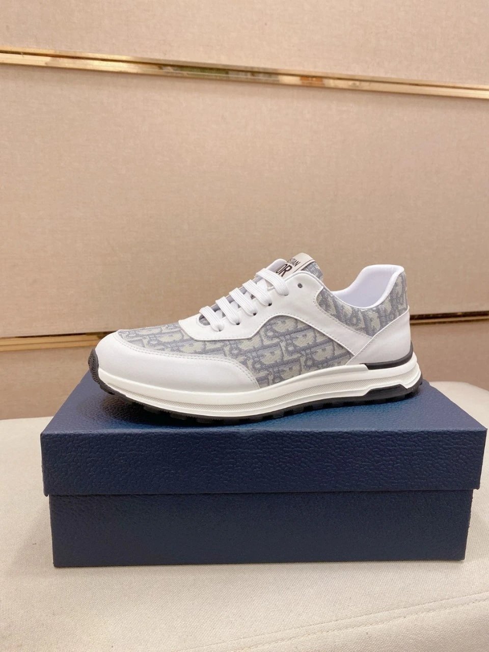 Dior B23 Oblique White Gray Sneakers - 4