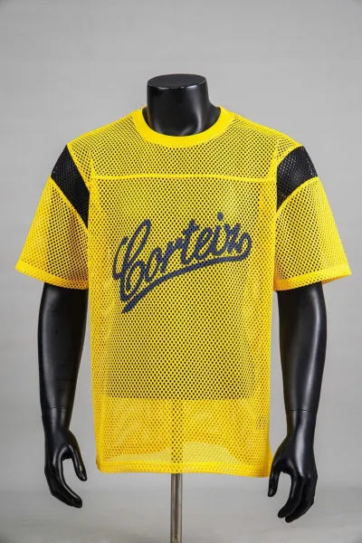 Corteiz Mesh Jersey Yellow Black Tops - 24