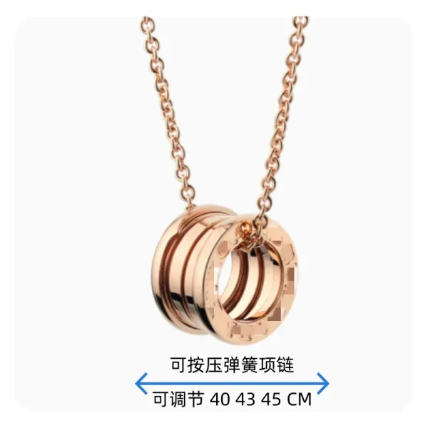 Bvlgari B.zero1 Rose Gold Necklace Jewelry - 1