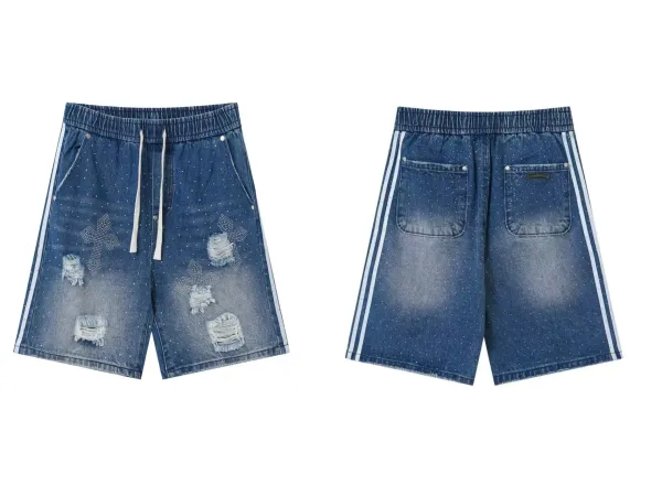 Chrome Hearts Cross Logo Denim Shorts Black - 4