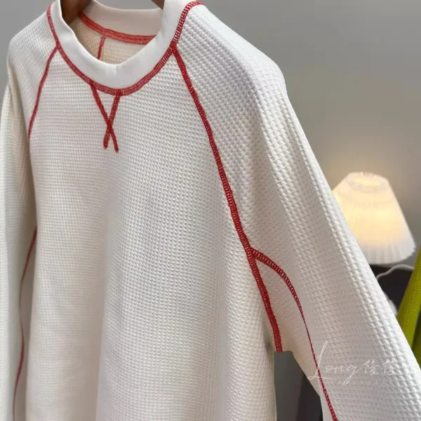 Design Waffle-Knit Base Layer Top Red - 18