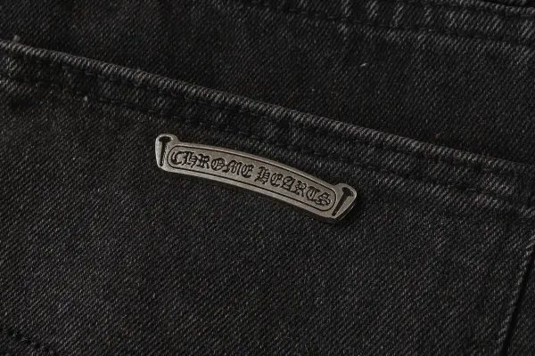 Chrome Hearts Cross Logo Denim Shorts Black - 18