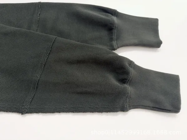 Telfar Thermal Waffle Knit Crewneck Sweatshirt Olive Green Sweater - 10