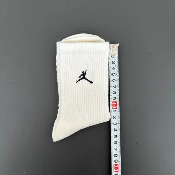 Design Ribbed Crew Socks Black - 6