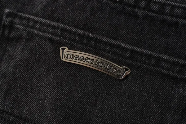 Chrome Hearts Cross Logo Denim Shorts Black - 36