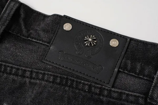 Chrome Hearts Cross Logo Denim Shorts Black - 37