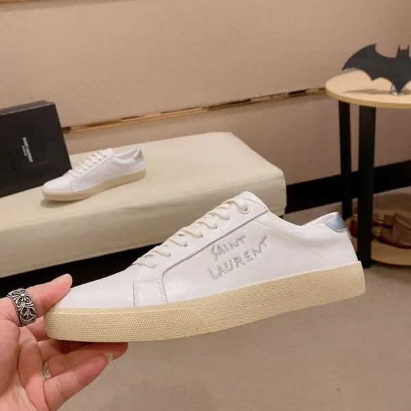 Saint Laurent SL / 10 White Leather Sneakers - 1