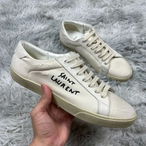 Saint Laurent SL / 10 Canvas Sneakers Beige - 1