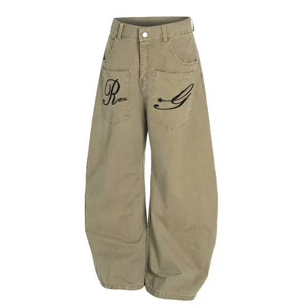 Design Baggy Cargo Pants Army Green - 10