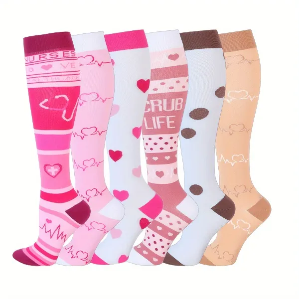 Design Cat-Themed Knee-High Socks Set Multicolor Socks - 10