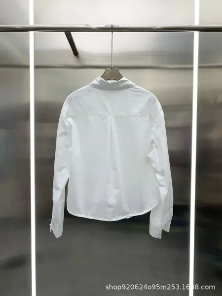Chanel Striped Cropped Shirt in Light Blue - 4