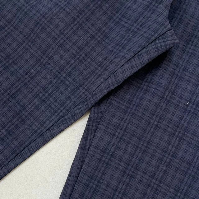 Design Wide-Leg Plaid Pants Navy - 16