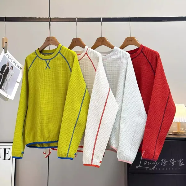 Design Waffle-Knit Base Layer Top Red - 3