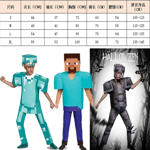 Design Minecraft Creeper Costume Set Green Activewear Sets - 11