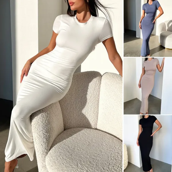 Design Bodycon Midi Dress Beige - 11