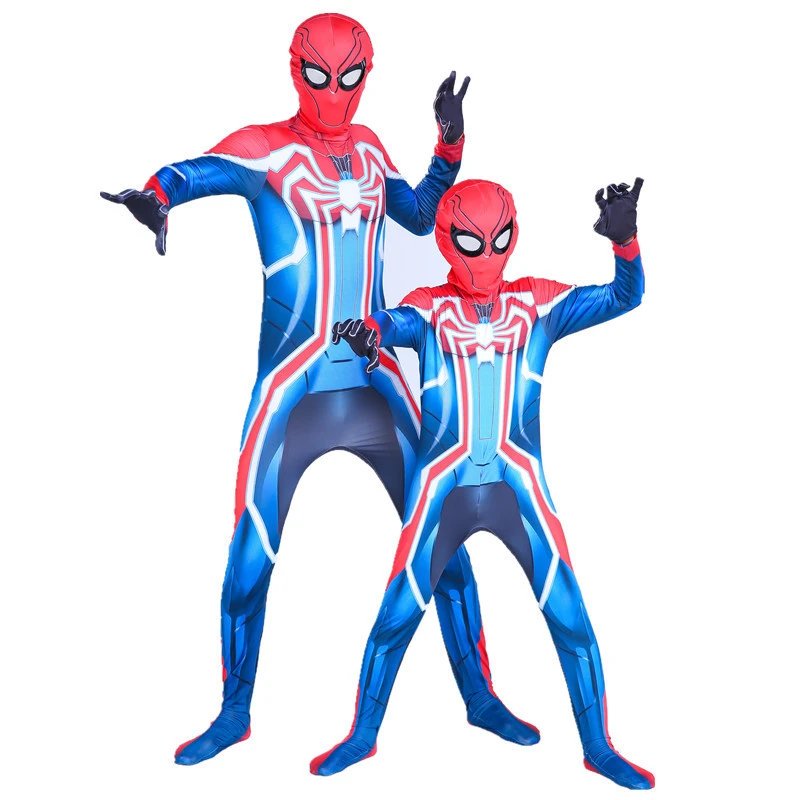 Design Spider-Man Iron Spider Suit Red Full-Body Costume Clothing - 7