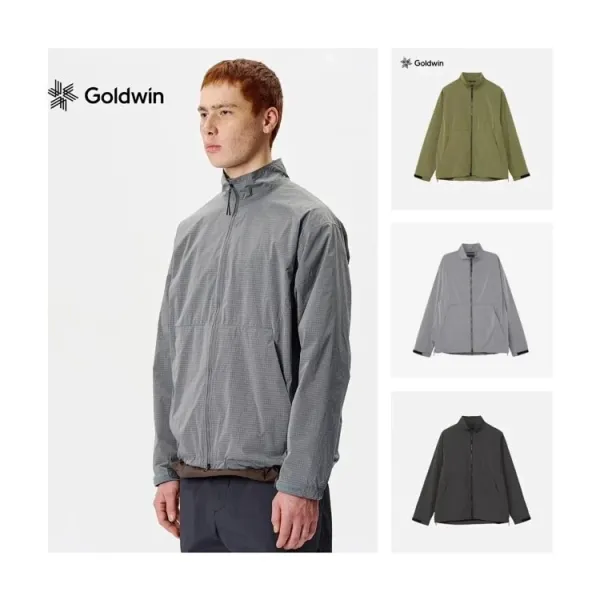 Design Goldwin Grid Tech Windbreaker Gray Jacket Outerwear.windbreaker - 5