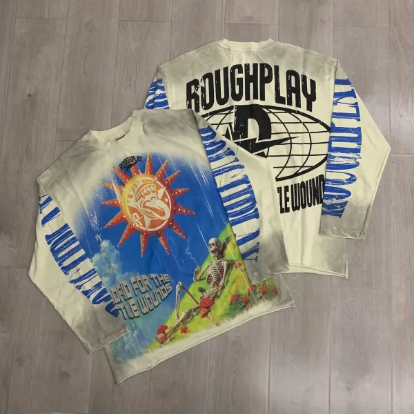 Design Roughplay Ocid For The Tile Wounds Long Sleeve T-Shirt Multicolor T-Shirts - 1