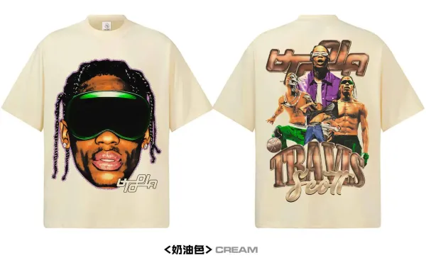 Travis Scott Cactus Jack Graphic T-Shirt Burgundy - 13