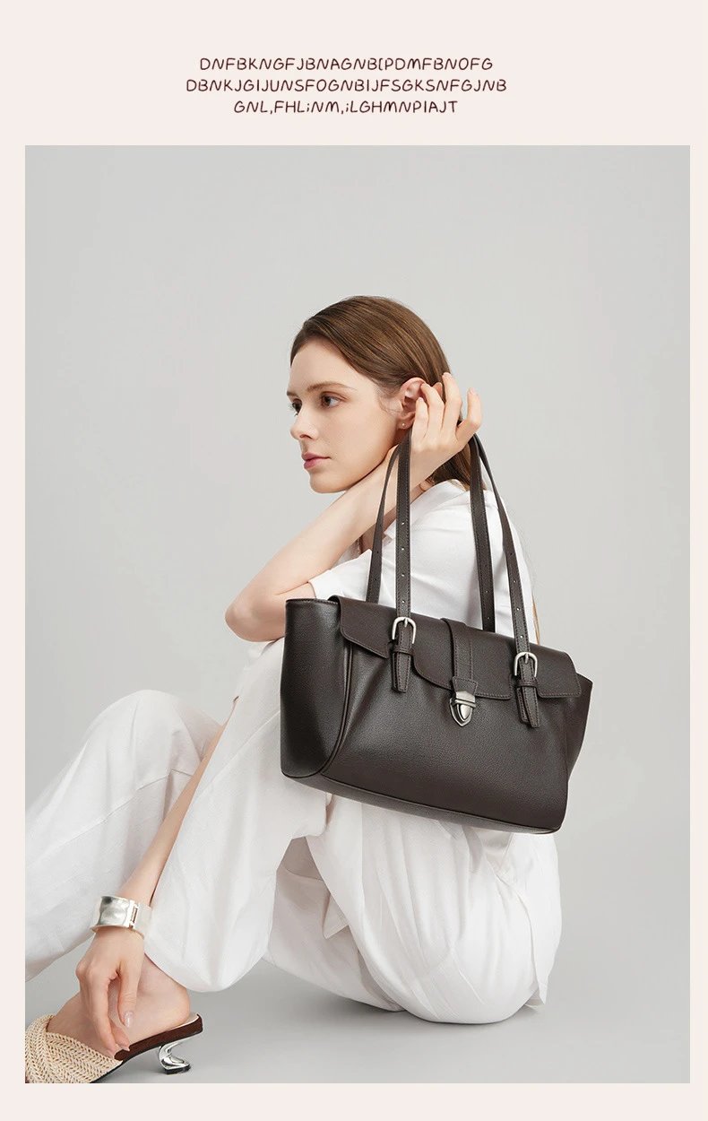 Design Structured Flap Closure White Handbag - 20