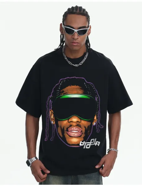 Travis Scott Cactus Jack Graphic T-Shirt Burgundy - 19