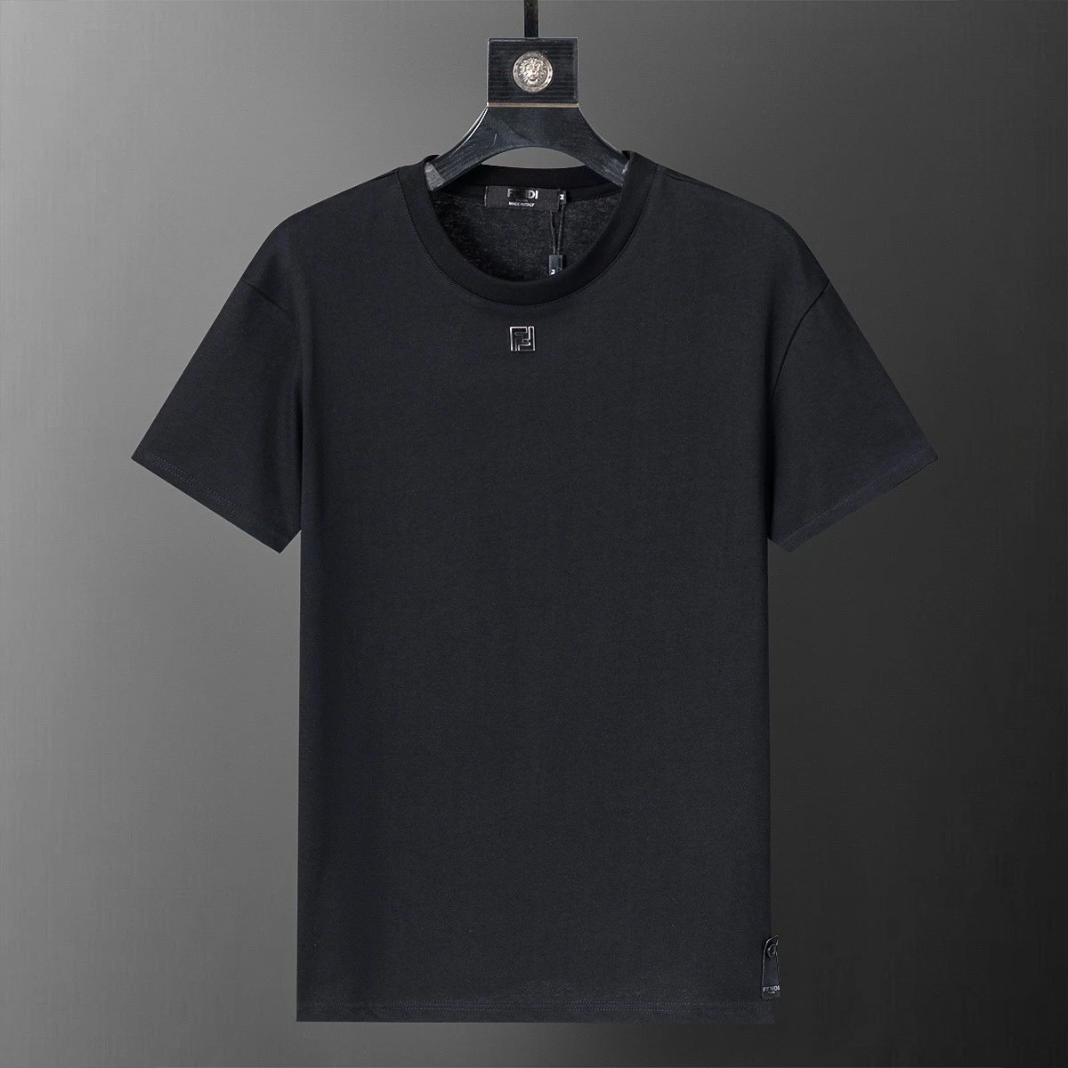 Balmain Black Logo Print Casual T-Shirt