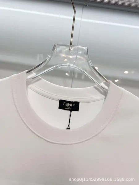 Fendi FF Logo Patchwork T-Shirt Black - 7