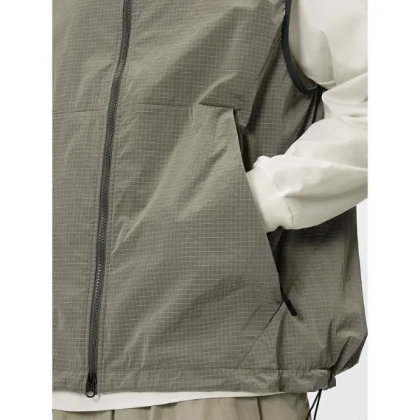 Design Goldwin Grid Tech Vest Olive Green Vest Outerwear.vest - 15