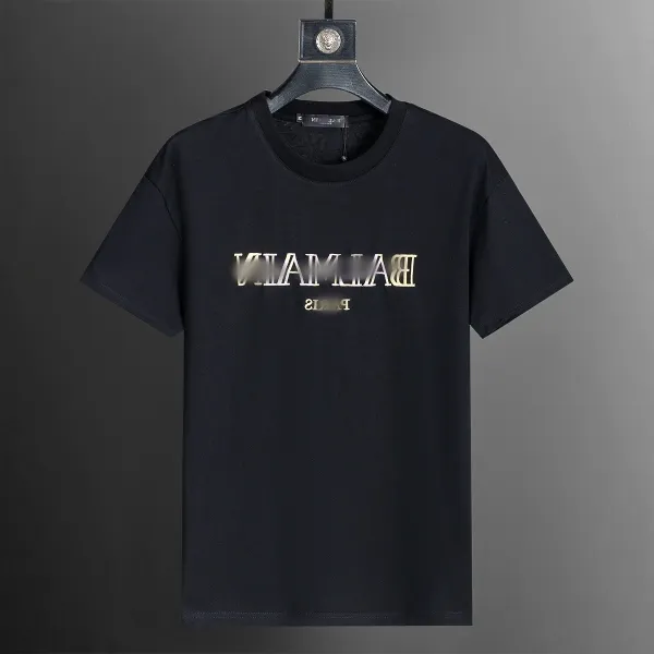 Balmain Logo Print Black T-Shirt - 1