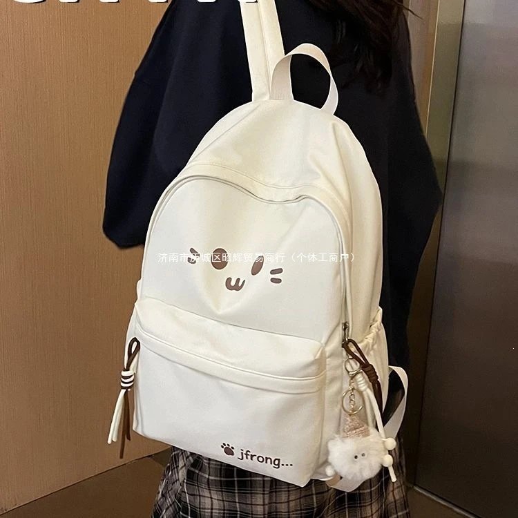 日系可爱新款书包大学生双肩背包休闲学生百搭ins大容量双肩包FQ