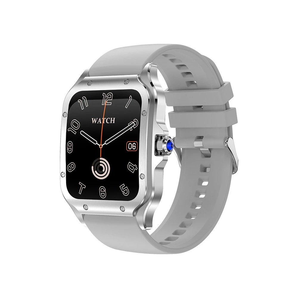 Design Smartwatch Gray Silicone Strap Smartwatch