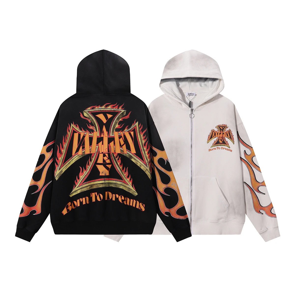 Valley Sport Dept Graphic Print Hooded Zip-Up Jacket