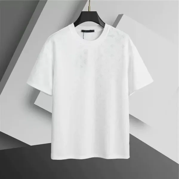 Design Embroidered Monogram White T-Shirt - 1