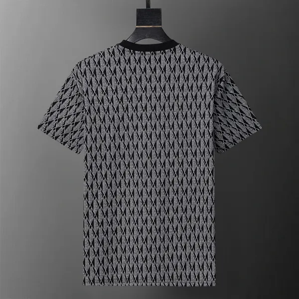 Design Textured Navy T-Shirt with Subtle Graphic Print - 5
