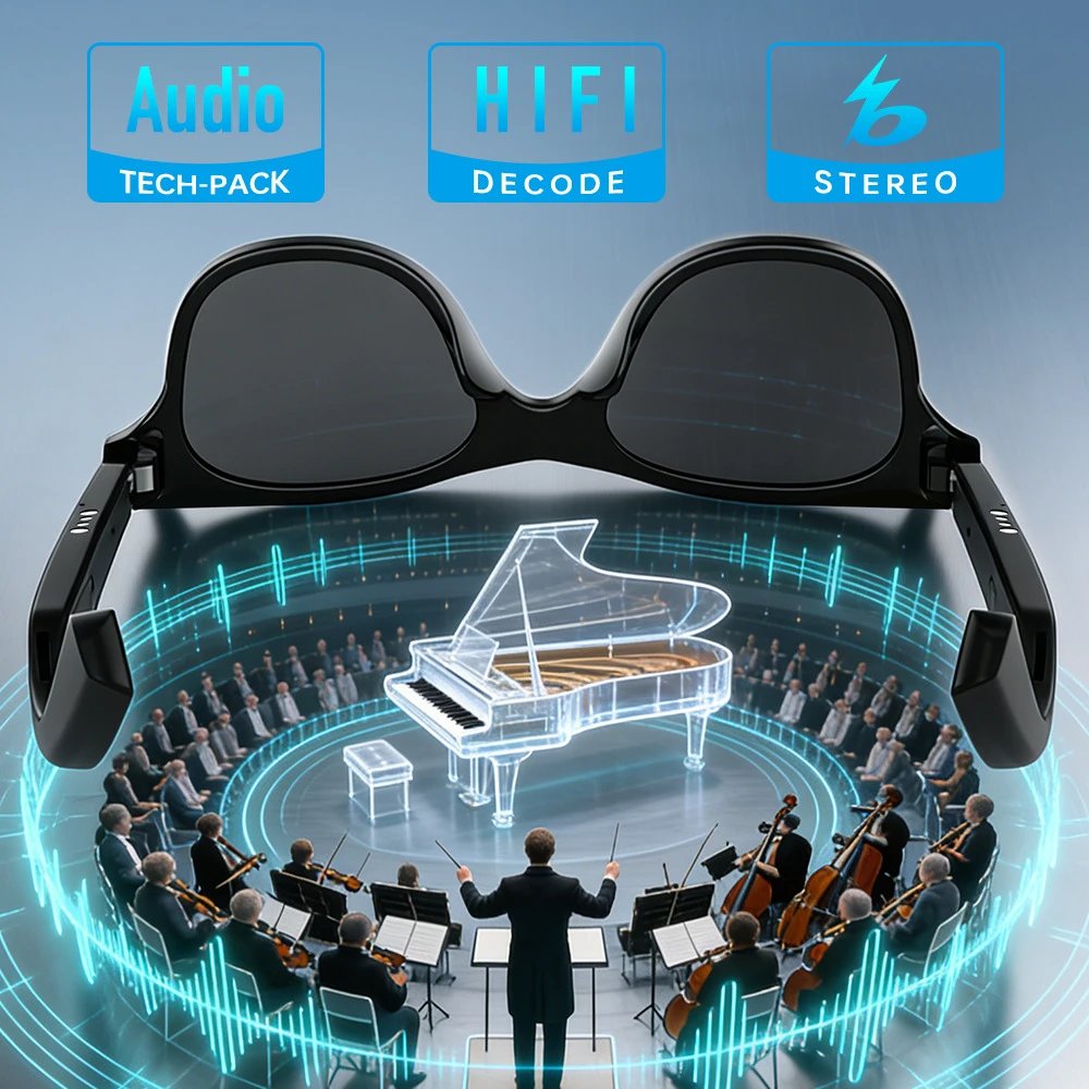 Microwear W AI2 Black Smart Glasses
