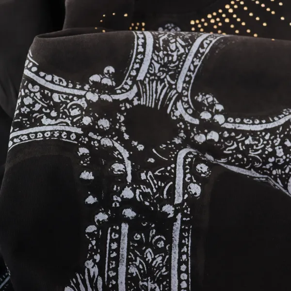 Chrome Hearts Triple Cross Embellished Black T-Shirt - 6