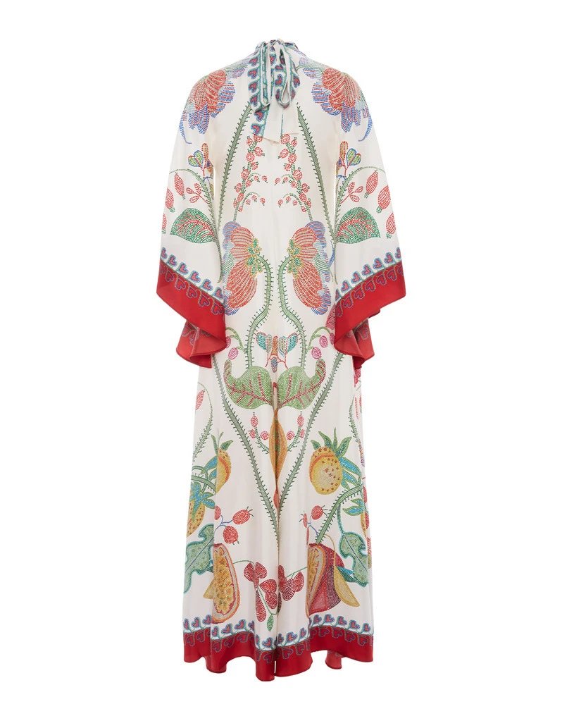 Versace Printed Kaftan Dress Multicolor - 4