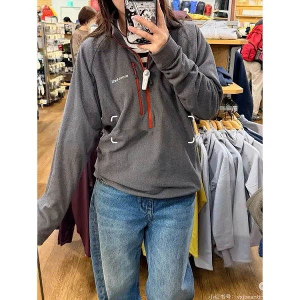 Design Fleece Zip-Up Jacket Navy Outerwear.jacket - 13