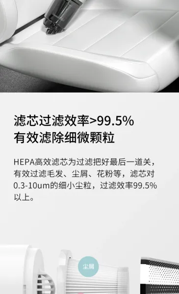 Design Portable Vacuum Cleaner White Handheld Vacuum Electronics - 17