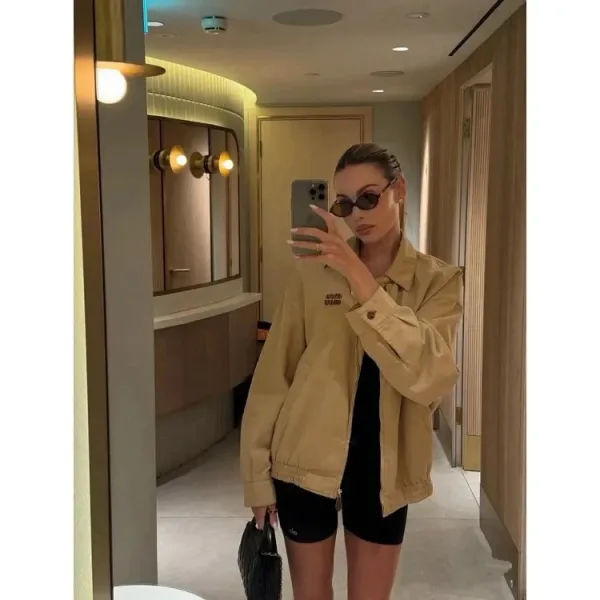 Design WIM WIM Beige Utility Jacket with Embroidered Logo Outerwear.jacket - 6