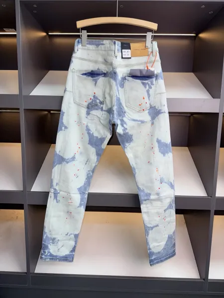 Purple Brand Paint Splatter Washed Denim Jeans - 12