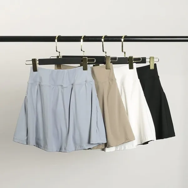 Design Pleated Layered Skirt White Skirt - 4
